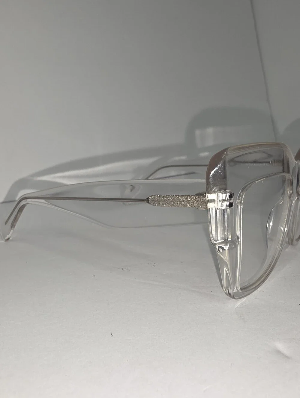 Oversized Square Fashion Eyeglass Frames Clear & Black Bundle 2 Pairs